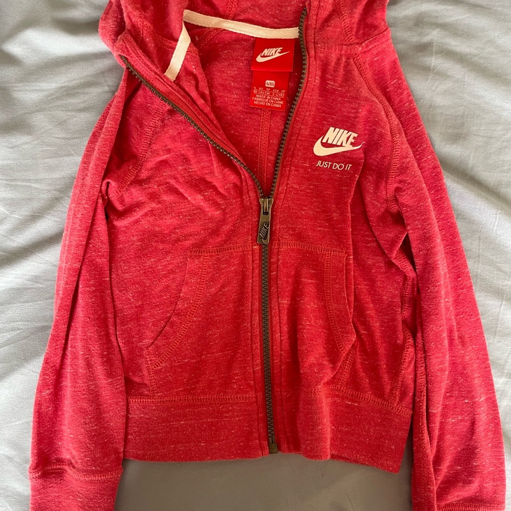 Nike Kids Red Zip-Up Hoodie